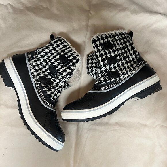 Sorel Tivoli Houndstooth Waterproof Boots Womens Size 8.5 - Picture 12 of 12